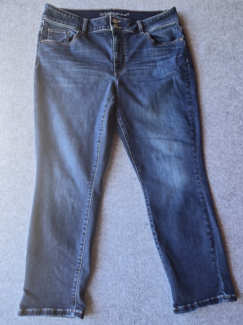 M Jeans By Maurices Women's High Rise Dark Wash Size 18W (38x27)